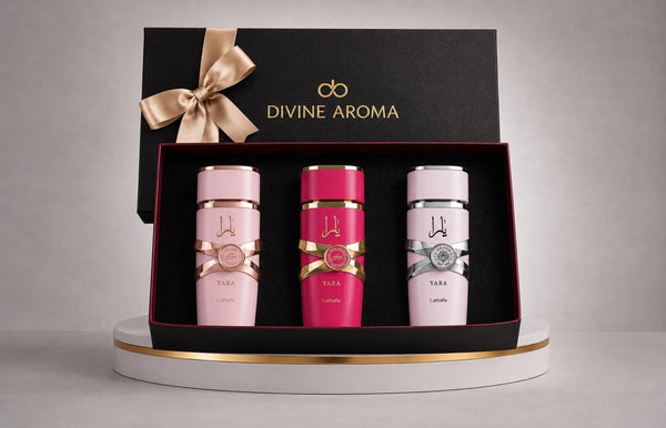 Box Perfumes Yara candy, yara rose, yara elixir